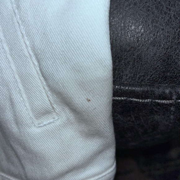 Garage sale price due to stains/spots.  Ralph Lauren white denim jacket size L - Picture 8 of 14